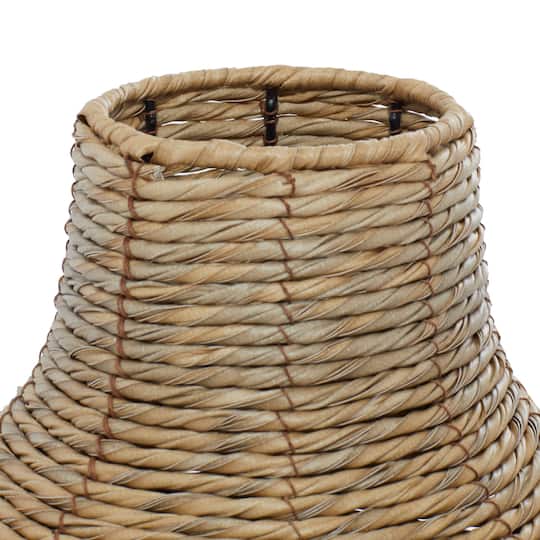 Brown Faux Seagrass Handmade Tall Woven Floor Vase 10" x 10" x 18"